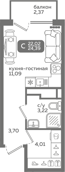 Планировка квартиры 437