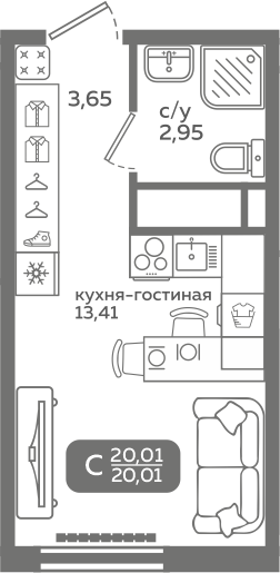 Планировка квартиры 455
